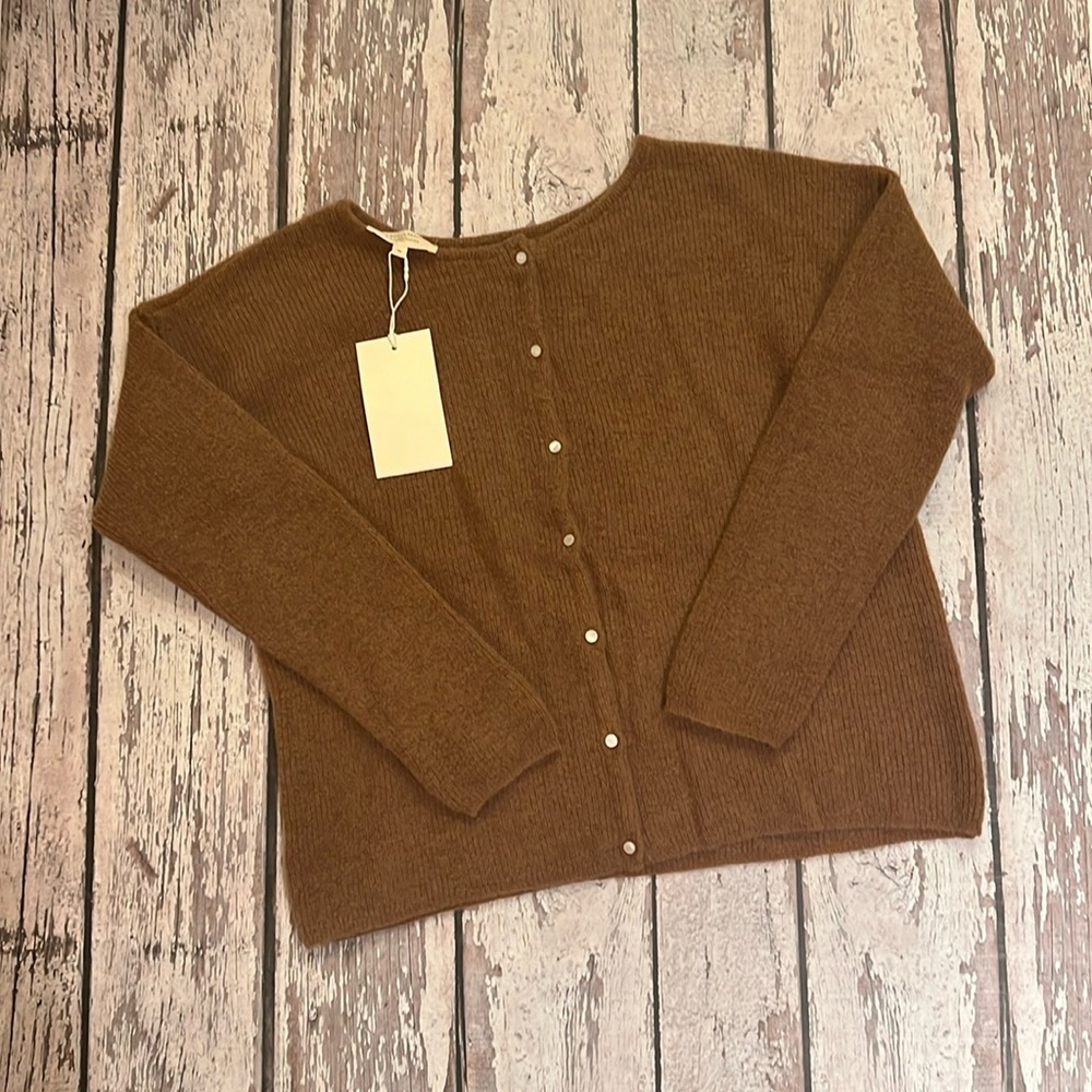 Sézane Cardigan Tan Med. New with tags